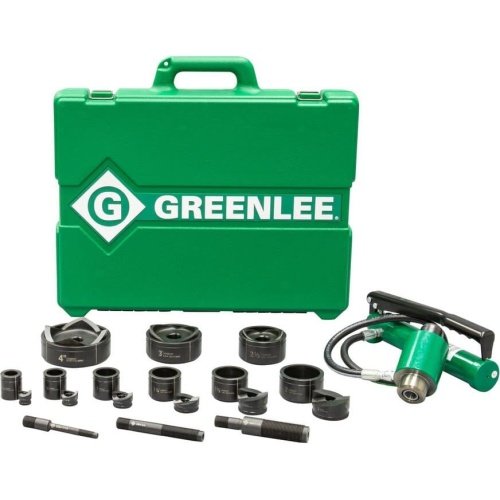 Greenlee 11 Ton Hydraulic Knockout Kit with Hand Pump and Slug-Buster