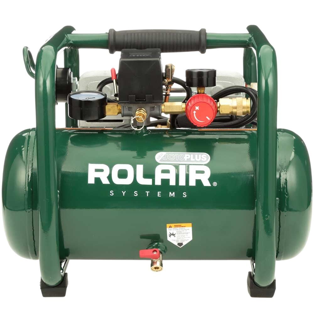 Rolair 1 HP - Ultra-Quiet (115V) 2.4CFM@90PSI 2.5 Gallon Oil Less Compressor 1 Rolair 1 HP - Ultra-Quiet (115V) 2.4CFM@90PSI 2.5 Gallon Oil Less Compressor