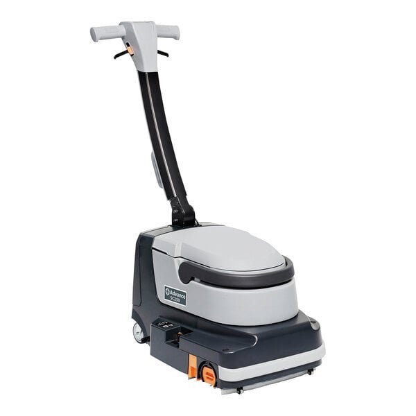 Advance SC250 9087381020 13 1/2" Walk Behind Micro Floor Scrubber with 7.8 Ah Lithium-Ion Battery, Onboard Charger, and Brush - 1.6 Gallon 1 Advance SC250 9087381020 13 1/2" Walk Behind Micro Floor Scrubber with 7.8 Ah Lithium-Ion Battery, Onboard Charger, and Brush - 1.6 Gallon