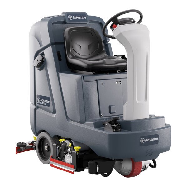 Advance SC4000 28C 56120011 28" Cordless Ride-On Cylindrical Floor Scrubber with Wet Batteries - 33 Gallon, 36V, 776.5 RPM