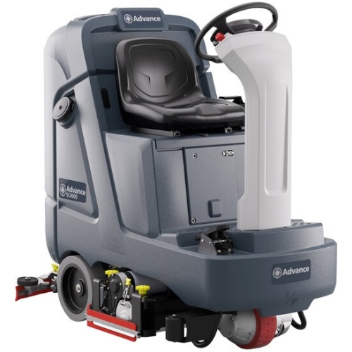 Advance SC4000 32C 56120053 EcoFlex 32" Cordless Ride-On Cylindrical Floor Scrubber with Wet Batteries - 33 Gallon, 36V, 776.5 RPM
