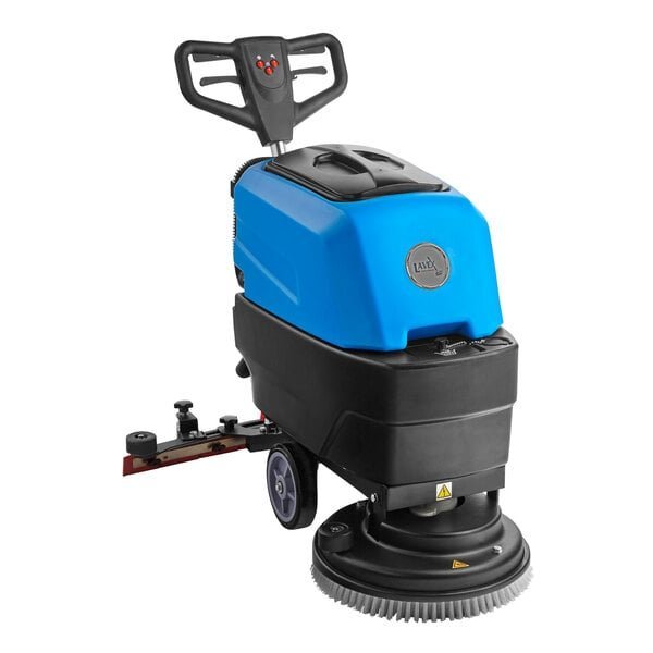 Lavex 17" Corded Walk Behind Disc Floor Scrubber with Scrub Brush - 9 Gallon