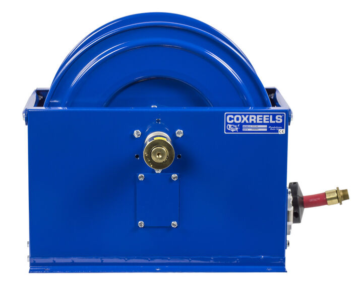 Coxreels Hose Reel Single Hose Spring Rewind for Fuel 1in ID 25' Fuel Hose 300 PSI 3 Coxreels Hose Reel Single Hose Spring Rewind for Fuel 1in ID 25' Fuel Hose 300 PSI - Image 3