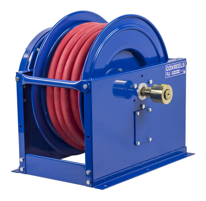 Coxreels Hose Reel Single Hose Spring Rewind for Fuel 1in ID 25' Fuel Hose 300 PSI 4 Coxreels Hose Reel Single Hose Spring Rewind for Fuel 1in ID 25' Fuel Hose 300 PSI - Image 4