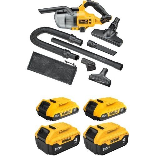 DEWALT 20V 46 Cfm Cordless Dry Hand Vacuum & Battery Pack Bundle