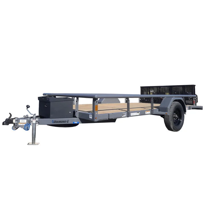 Diamond C PSA135 12 Foot Single Axle Utility Trailer, Cement Gray 1 Diamond C PSA135 12 Foot Single Axle Utility Trailer, Cement Gray