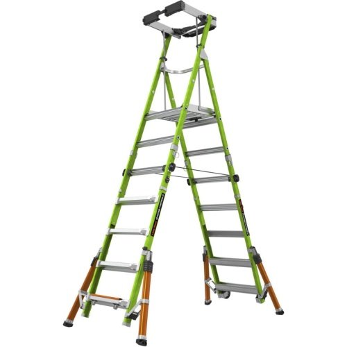 Little Giant Safety Adjustable Fortress 4-8 Ft All Terrain Grade ANSI IAA Step Ladder