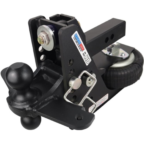 Shocker Hitch HD 20K Max Black 2 Inch Air Receiver Hitch & Black Combo Sway Bar Tab Ball Mount 2 Inch & 2 5/16 Inch Hitch Balls