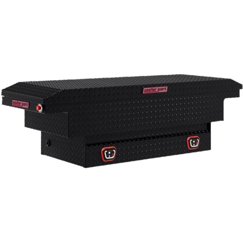 Weather Guard Saddle Truck Tool Box Aluminum Compact Low Profile Black